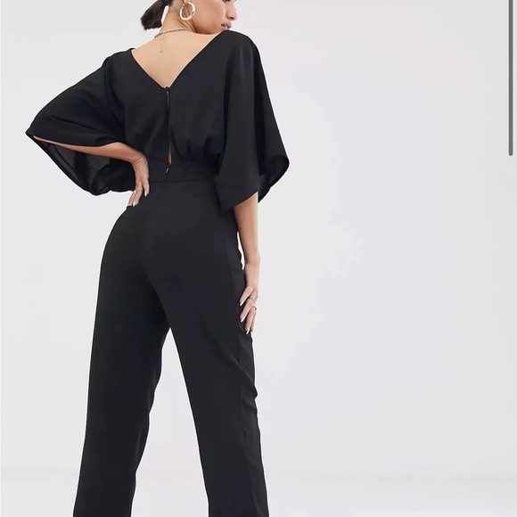 ASOS black jumpsuit with kimono sleeve and peg leg - Picture 10 of 11